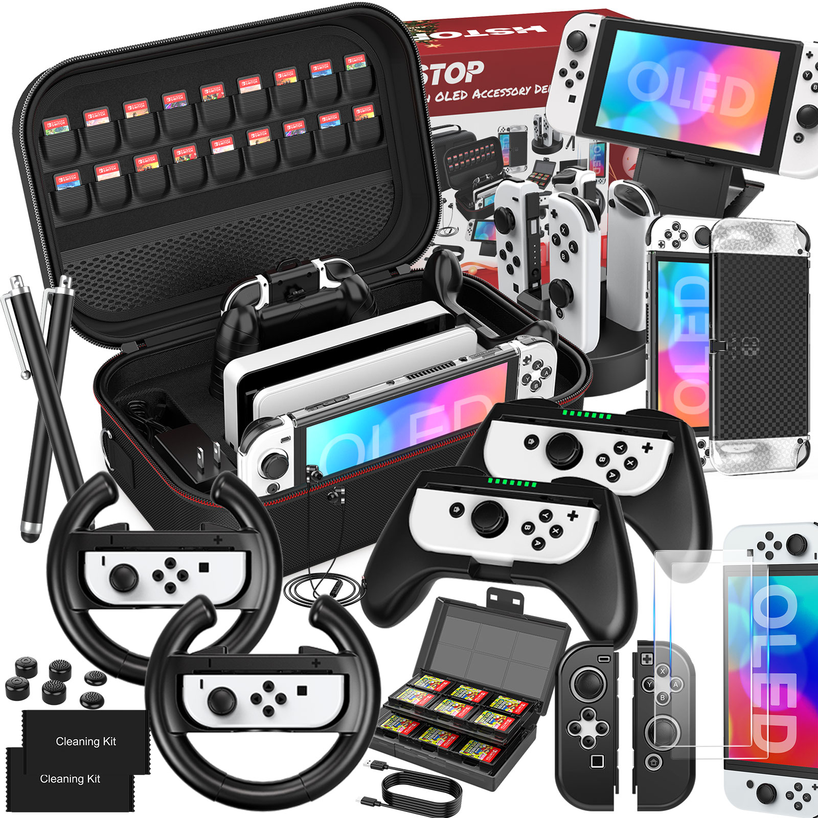 Men Accessories Kit Bag - 28 in 1 for Switch OLED