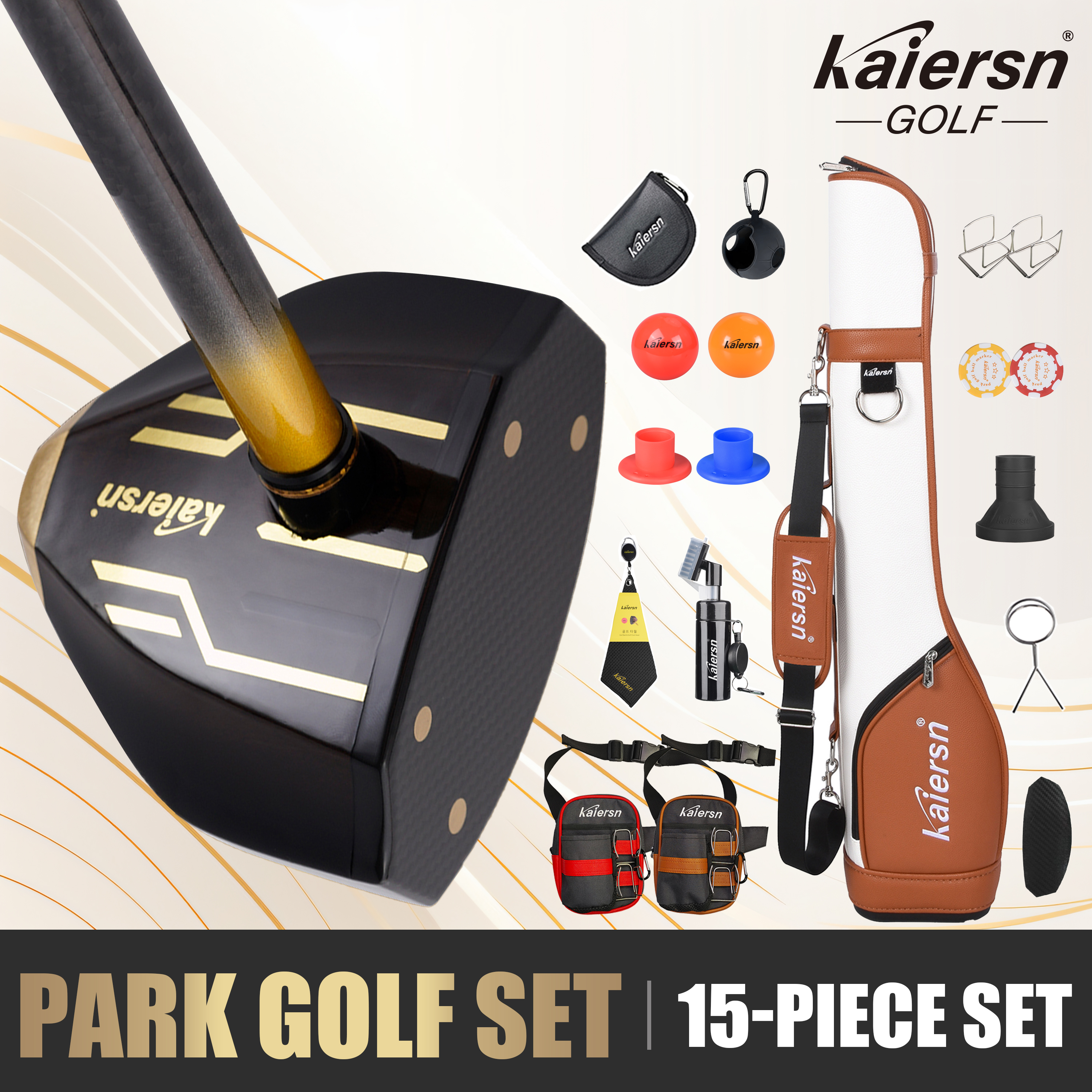 Men Accessories Kit Bag - Kaiersn Park Golf Set for Beginners
