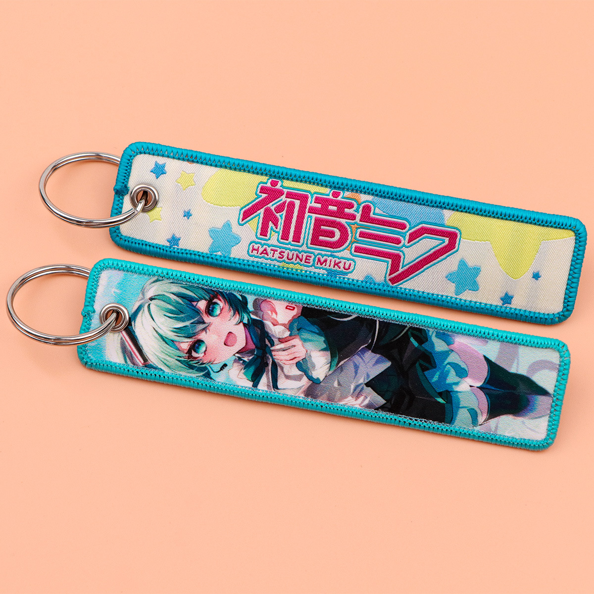 Men Accessories Sale - Anime Hatsune Miku Embroidery Key Fobs