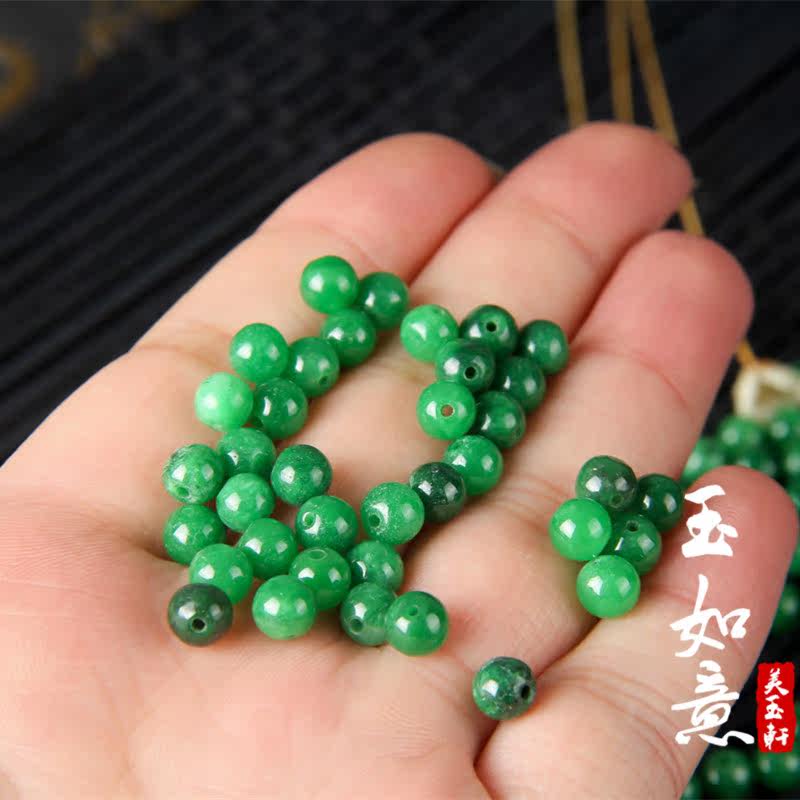 100PC Natural A Green Jade 4mm - Men Accessories Jewellery บทวิจารณ์และราคา
