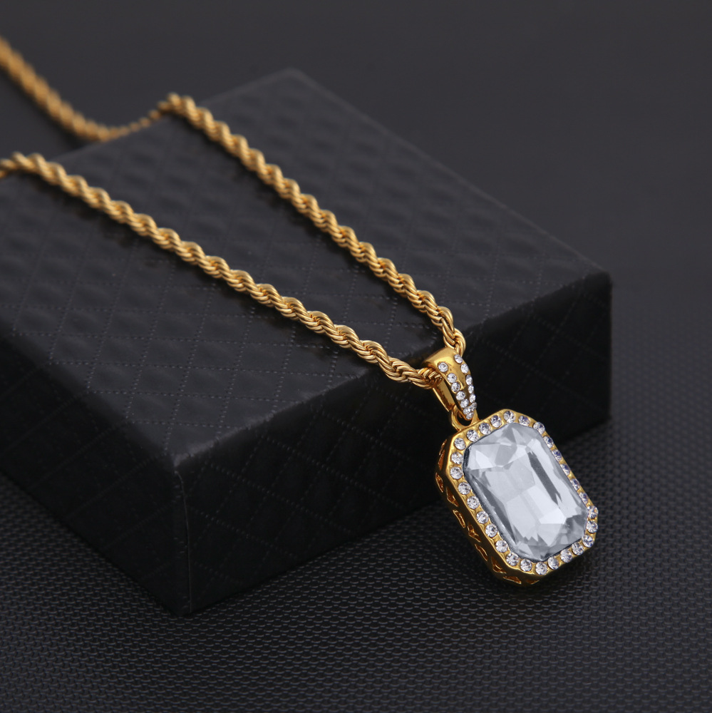 Mini Hip Hop Necklace Embedded - Men Accessories Singapore บทวิจารณ์และราคา