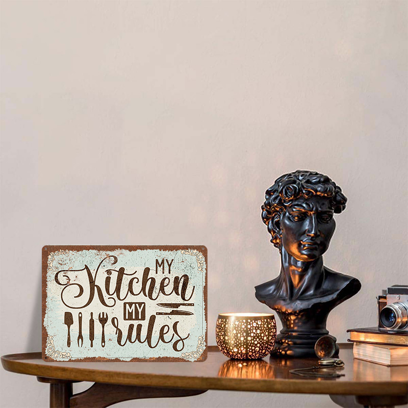 My Kitchen My Rules Sign Metal - Men Accessories Rule บทวิจารณ์และราคา