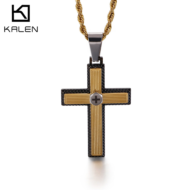 Kalen Hiphop Cross Pendant Nec - Men Accessories Singapore บทวิจารณ์และราคา