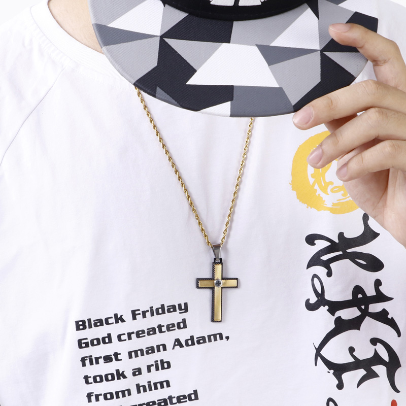 Kalen Hiphop Cross Pendant Nec - Men Accessories Singapore บทวิจารณ์และราคา
