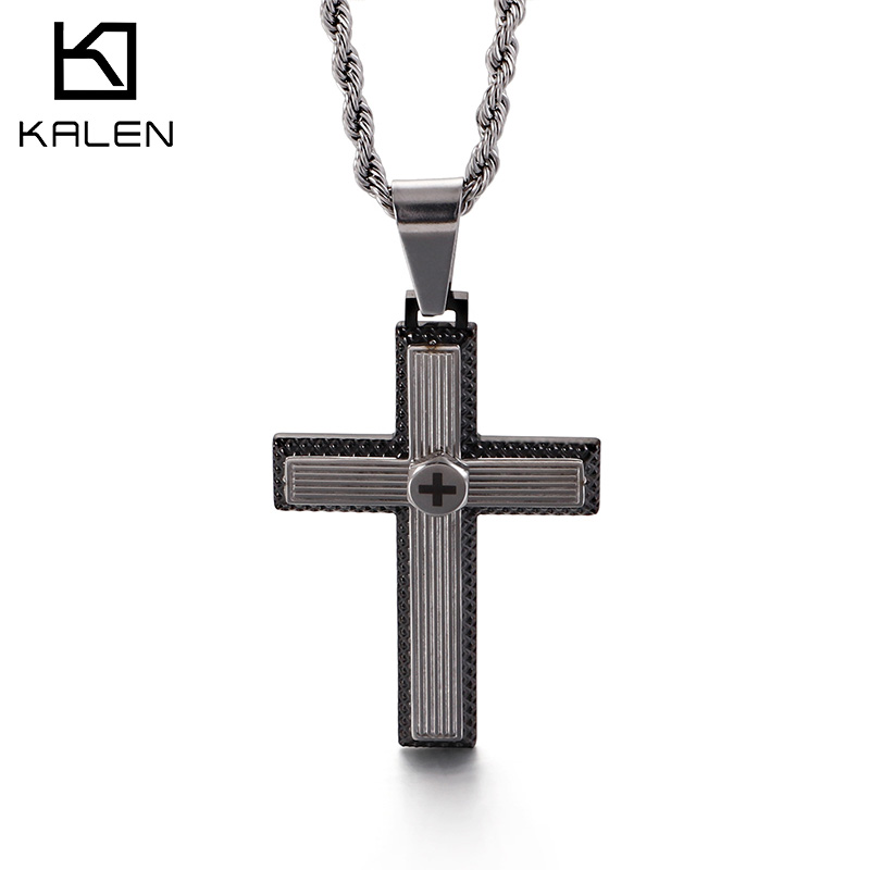 Kalen Hiphop Cross Pendant Nec - Men Accessories Singapore บทวิจารณ์และราคา