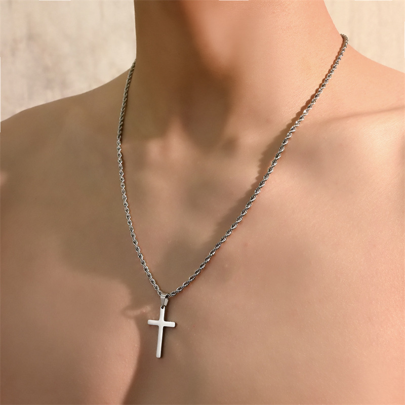 Unisex Cross Pendant Necklace  - Men Accessories Singapore บทวิจารณ์และราคา