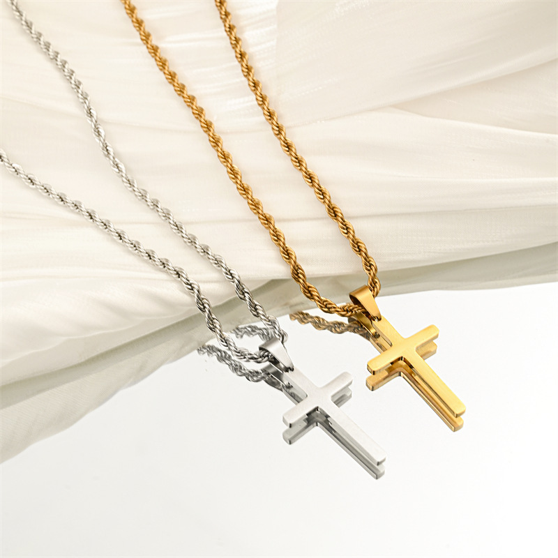 Unisex Cross Pendant Necklace  - Men Accessories Singapore บทวิจารณ์และราคา