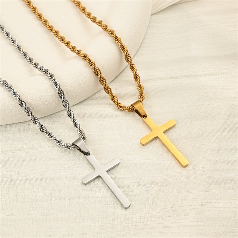 Unisex Cross Pendant Necklace  - Men Accessories Singapore บทวิจารณ์และราคา