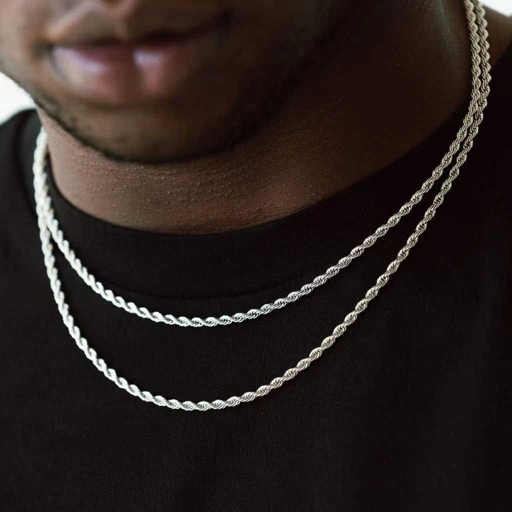 3mm Stainless Steel Men Neckla - Men Accessories Singapore บทวิจารณ์และราคา