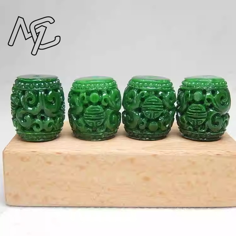 5pc Natural Green Jade Carving - Men Accessories Jewellery บทวิจารณ์และราคา