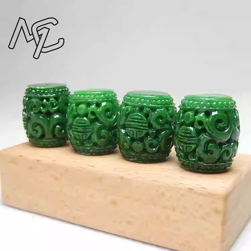 5pc Natural Green Jade Carving - Men Accessories Jewellery บทวิจารณ์และราคา