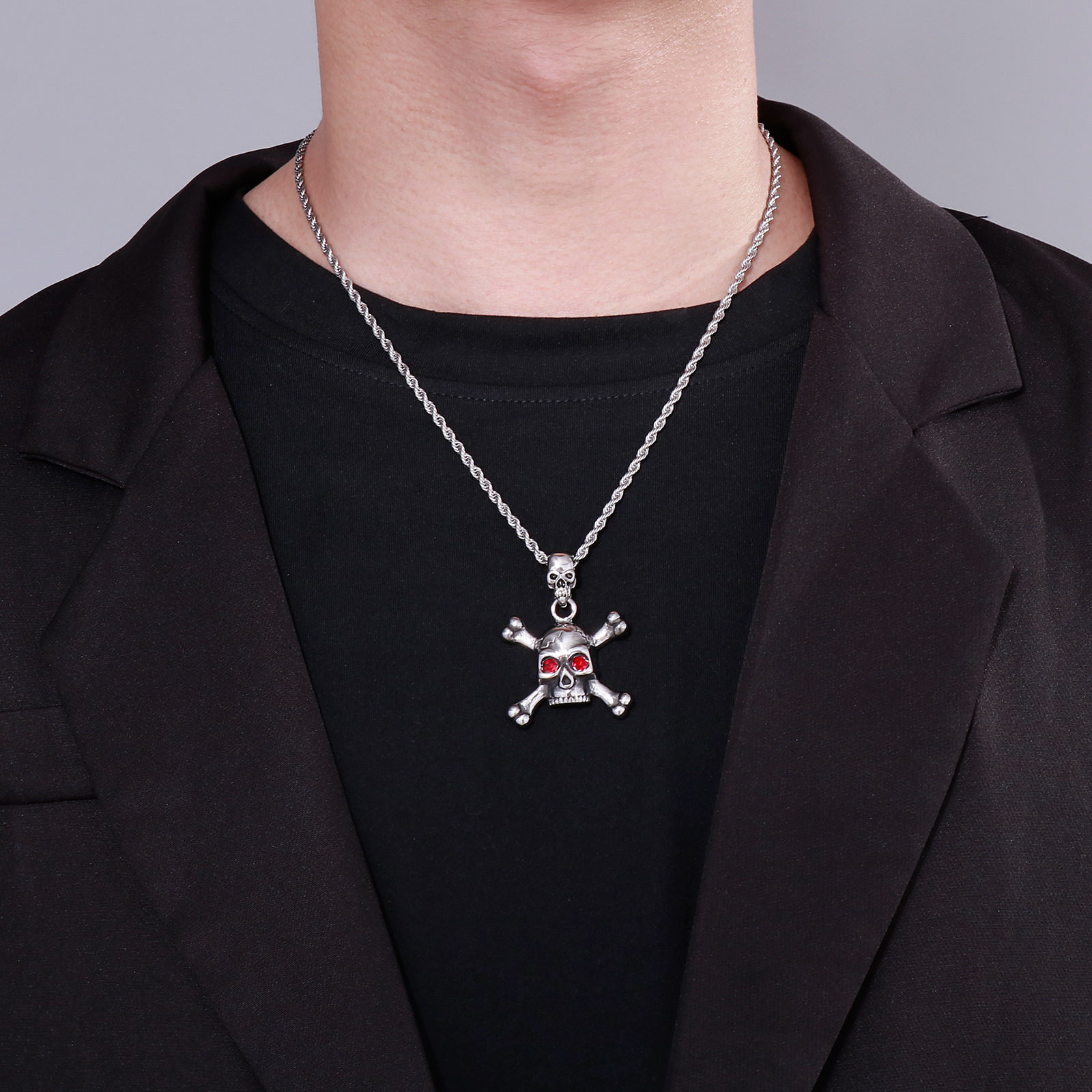 Fongten Stainless Steel Red Ey - Men Accessories Singapore บทวิจารณ์และราคา
