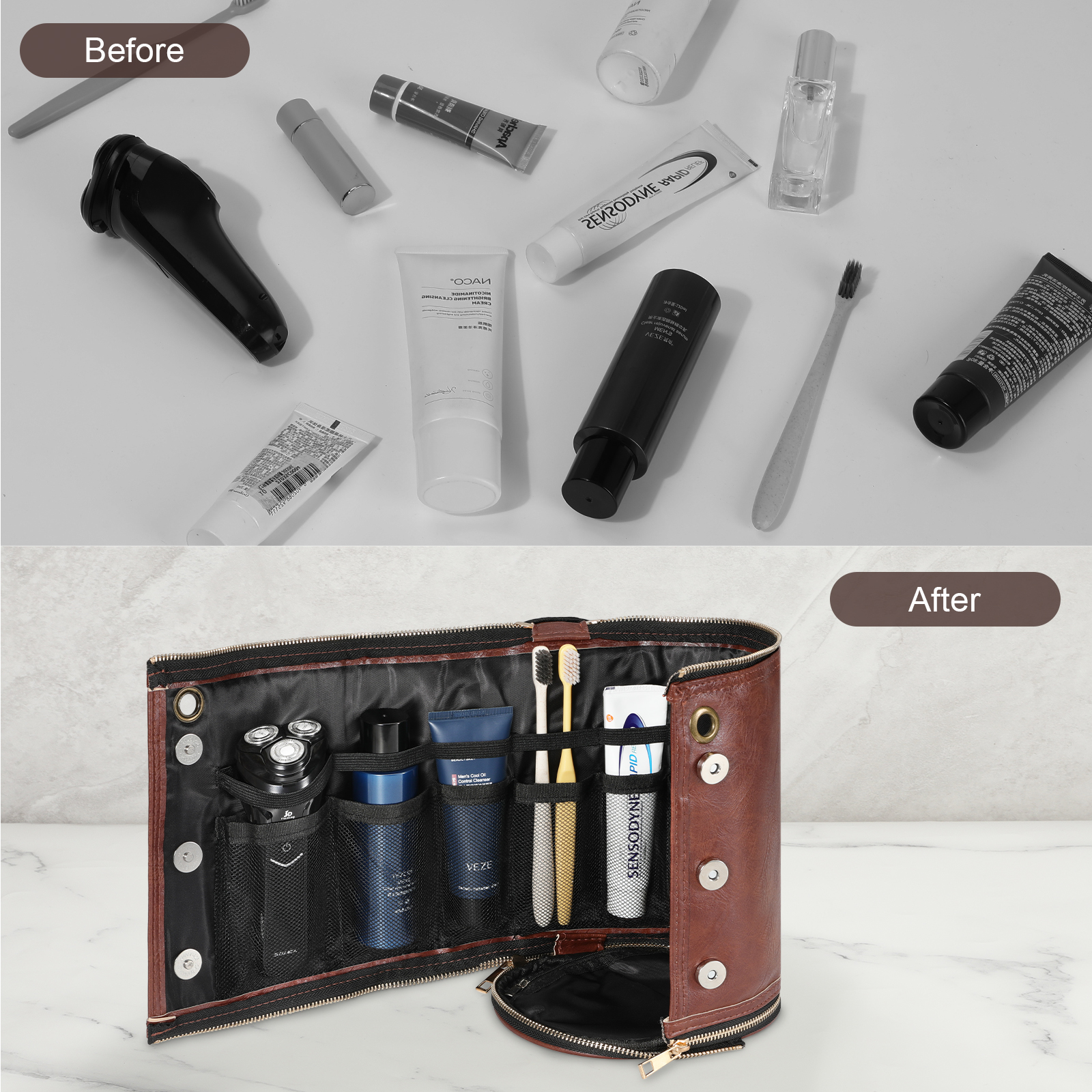 Toiletry Bag for Men,Travel To - Men Accessories Kit Bag บทวิจารณ์และราคา