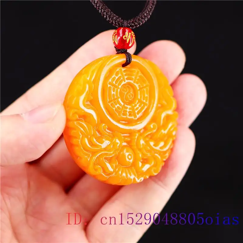 Yellow Jade Dragon Pendant Gif - Men Accessories Jewellery บทวิจารณ์และราคา