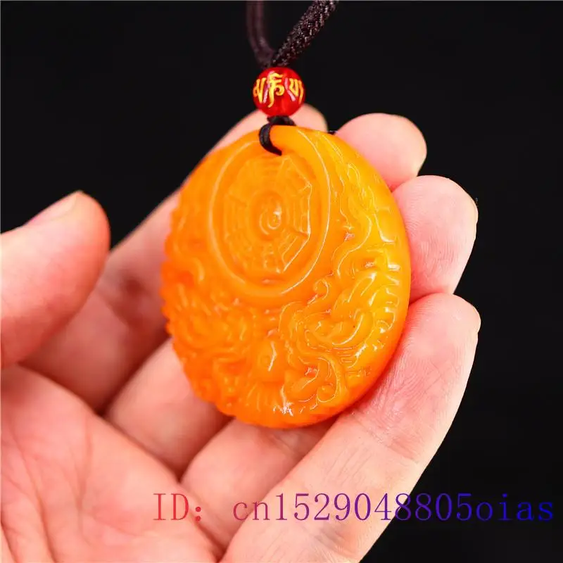Yellow Jade Dragon Pendant Gif - Men Accessories Jewellery บทวิจารณ์และราคา
