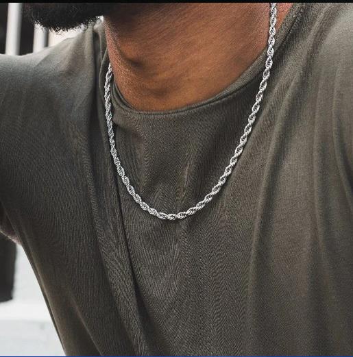 LUXUSTEEL 1pcs Twisted Rope Ch - Men Accessories Singapore บทวิจารณ์และราคา