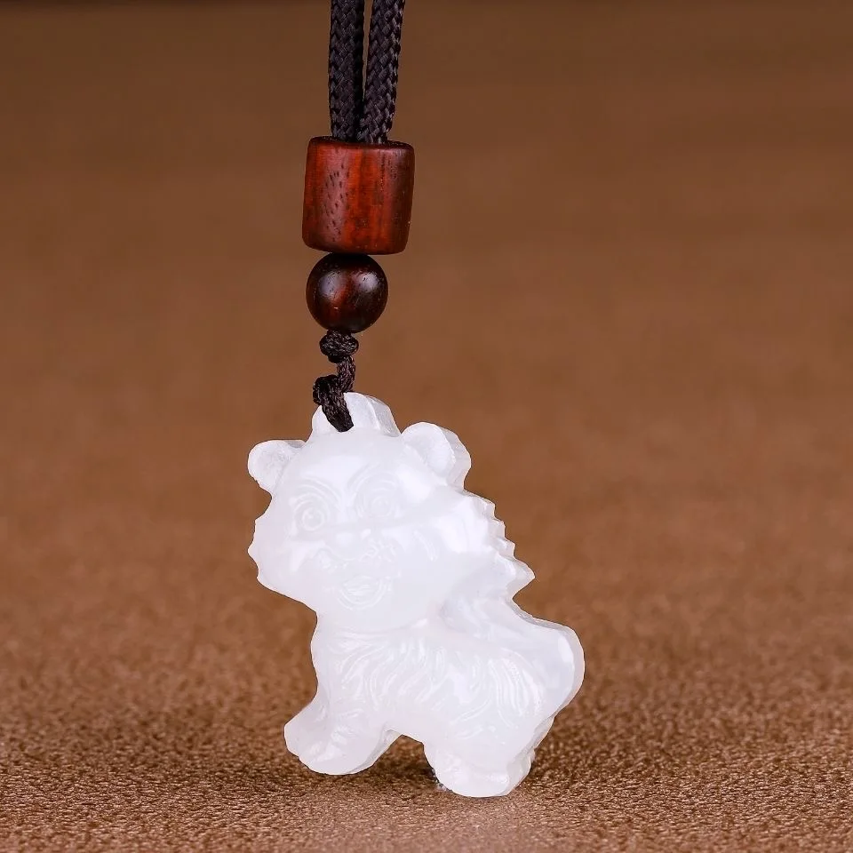 Natural Afghan White Jade Chin - Men Accessories Jewellery บทวิจารณ์และราคา