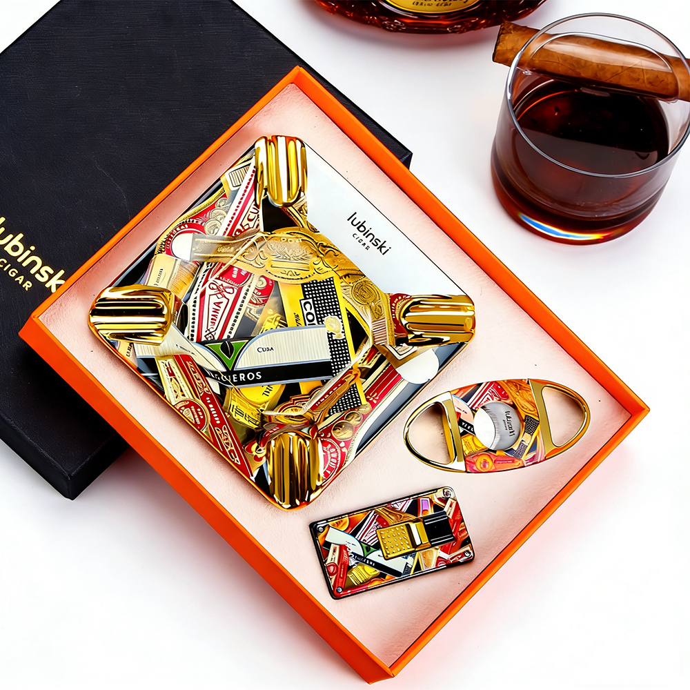 LUBINSKI Ceramic Cigar Ashtray - Cigar Cutter Set บทวิจารณ์และราคา