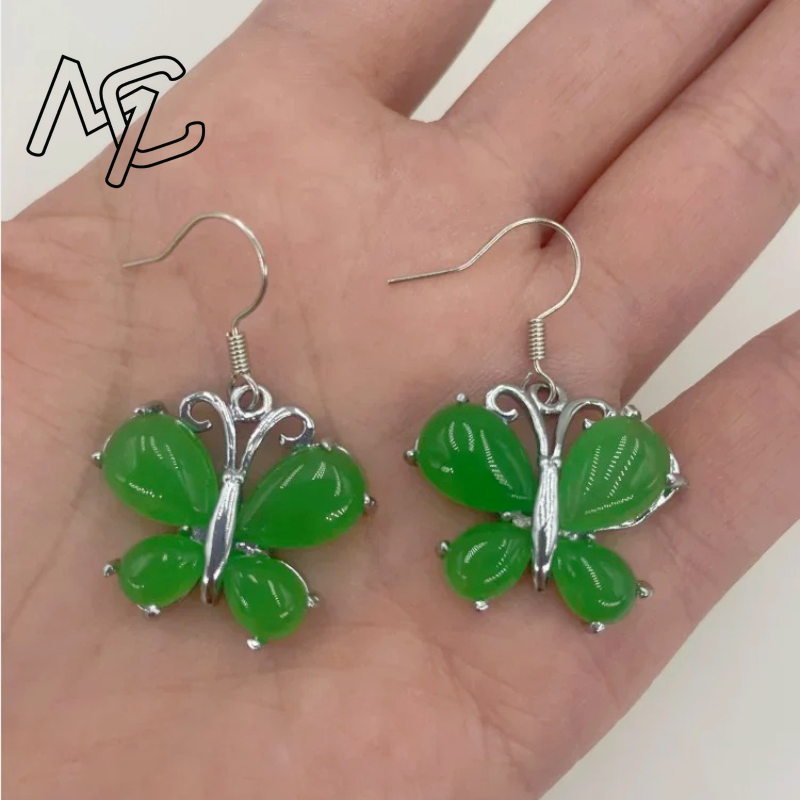 S925 Silver Green Jade Butterf - Men Accessories Jewellery บทวิจารณ์และราคา