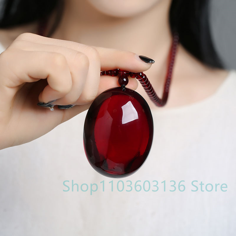Natural Burgundy Amber Beeswax - Men Accessories Jewellery บทวิจารณ์และราคา