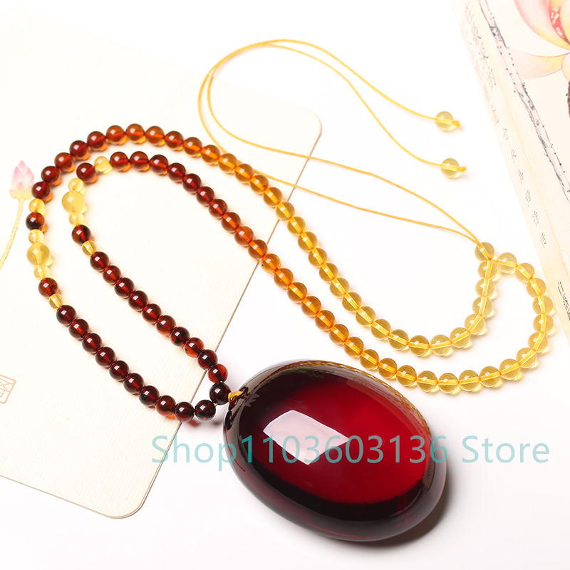 Natural Burgundy Amber Beeswax - Men Accessories Jewellery บทวิจารณ์และราคา