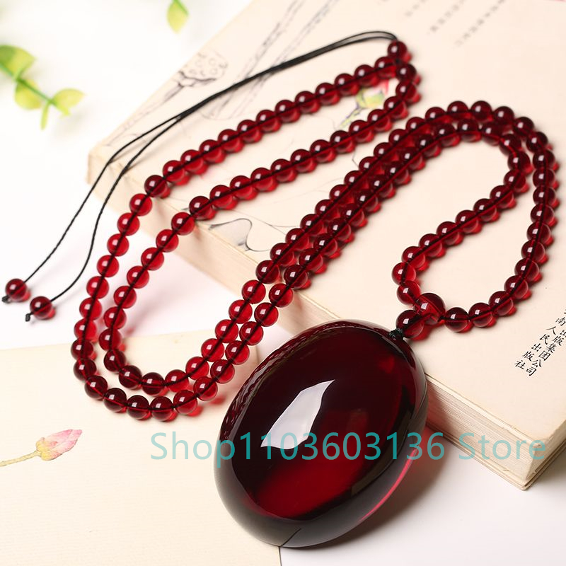 Natural Burgundy Amber Beeswax - Men Accessories Jewellery บทวิจารณ์และราคา