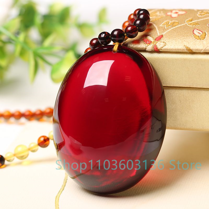 Natural Burgundy Amber Beeswax - Men Accessories Jewellery บทวิจารณ์และราคา