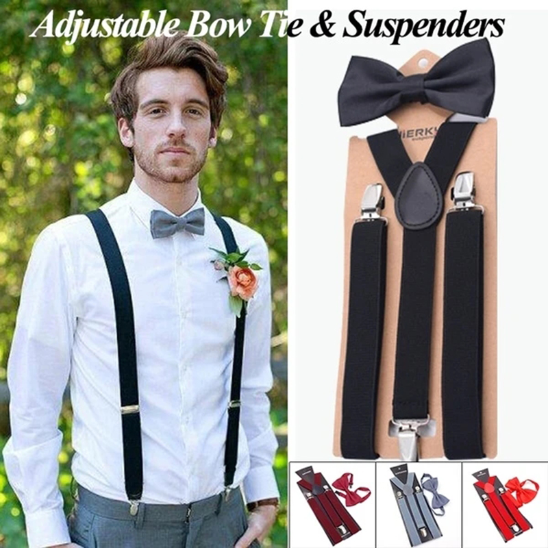 Hot Sale Suspenders Bowtie Set - Men Accessories Sale บทวิจารณ์และราคา