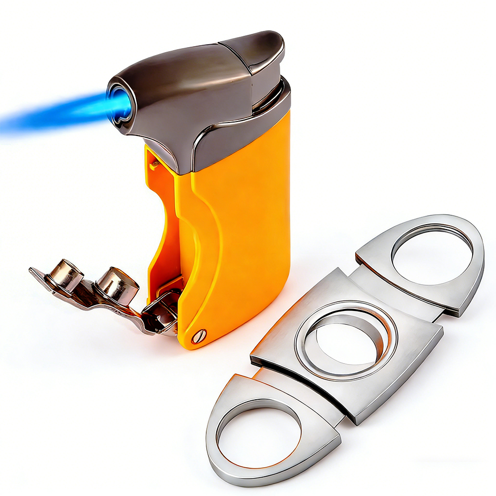 Luxury Cigar Lighter Torch Win - Cigar Cutter Set บทวิจารณ์และราคา