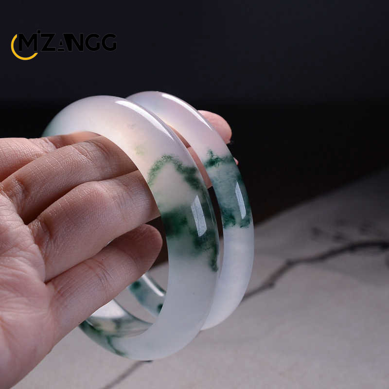 Natural Green Jadeite Bangle J - Men Accessories Jewellery บทวิจารณ์และราคา