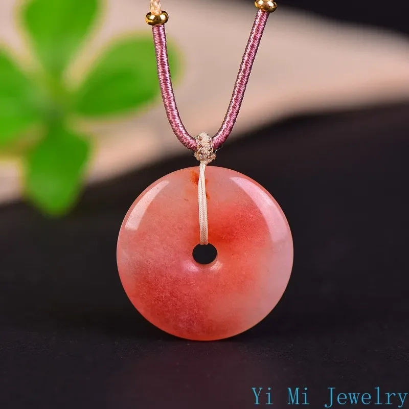 Natural Golden Jade Peach Blos - Men Accessories Jewellery บทวิจารณ์และราคา