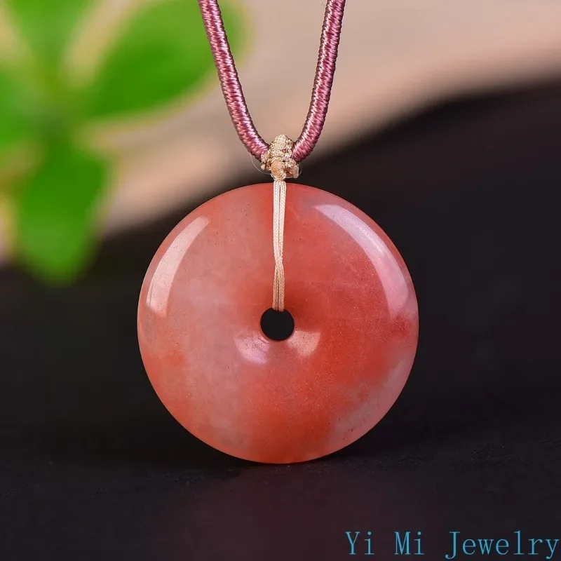 Natural Golden Jade Peach Blos - Men Accessories Jewellery บทวิจารณ์และราคา