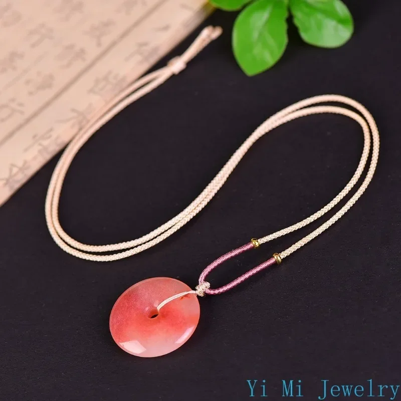 Natural Golden Jade Peach Blos - Men Accessories Jewellery บทวิจารณ์และราคา
