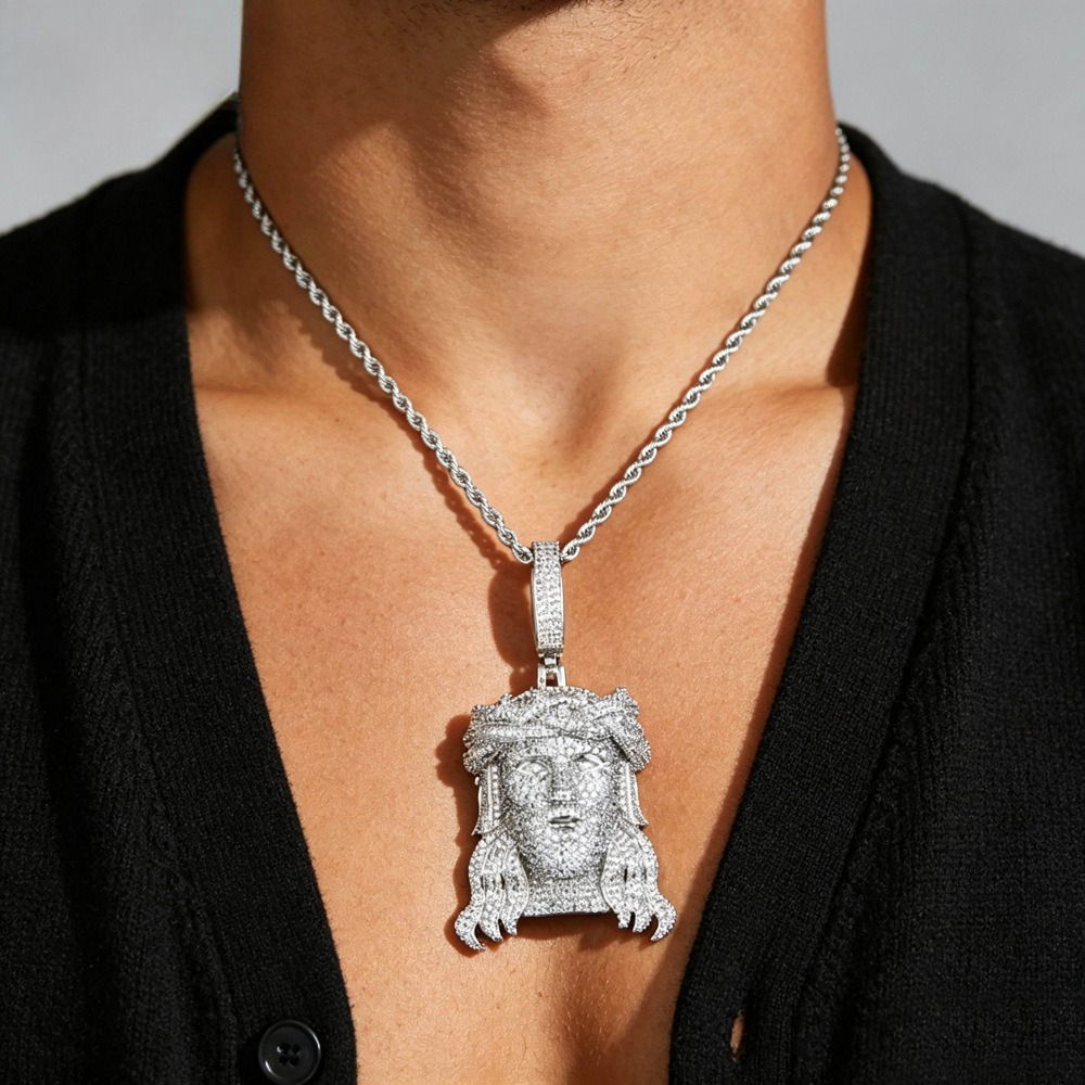 New Hip Hop Diamond Portrait P - Men Accessories Singapore บทวิจารณ์และราคา
