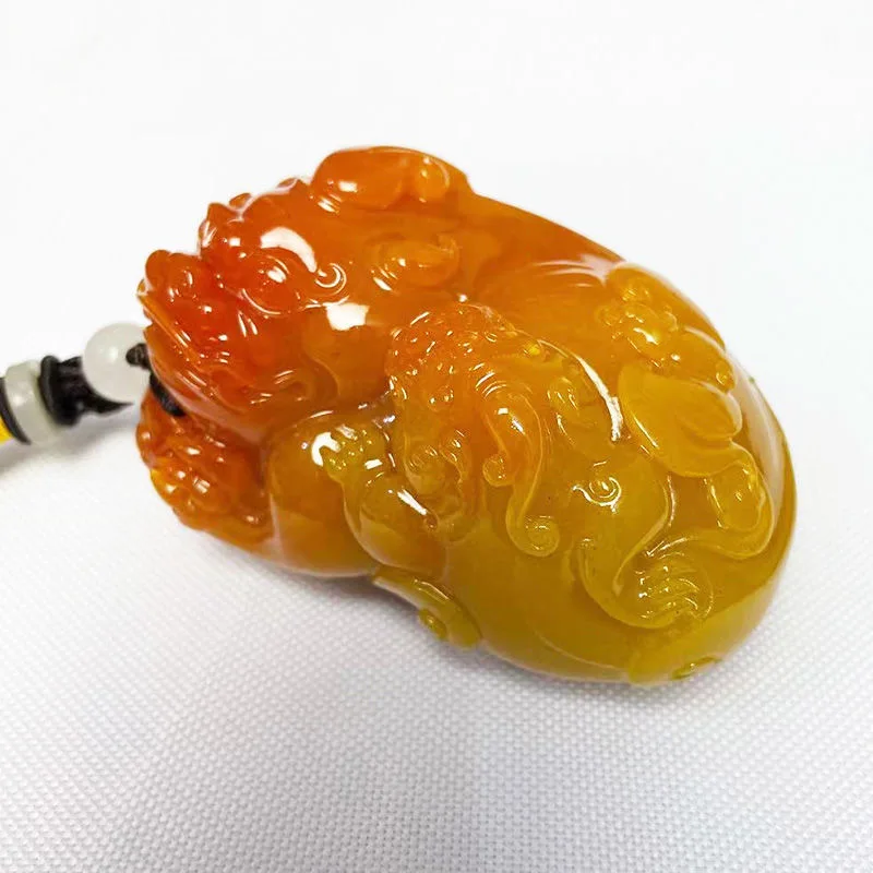 Natural Huang Longyu Pixiu Pen - Men Accessories Jewellery บทวิจารณ์และราคา