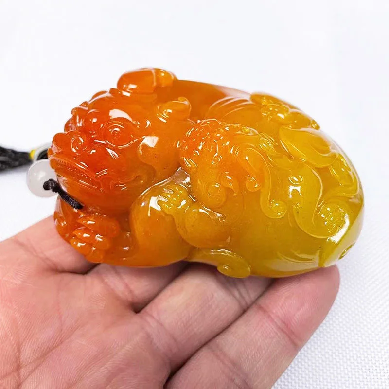 Natural Huang Longyu Pixiu Pen - Men Accessories Jewellery บทวิจารณ์และราคา